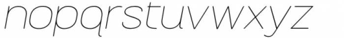 Tremendo Square Hairline Italic Font LOWERCASE