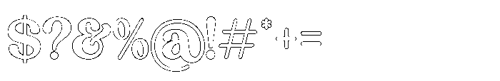 Trendy Luxe Outline Font OTHER CHARS