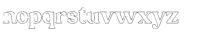 Trendy Luxe Outline Font LOWERCASE
