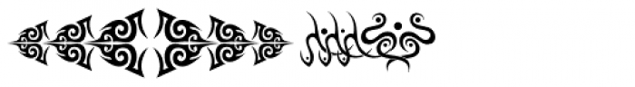 Tribal Dingbats II Font LOWERCASE