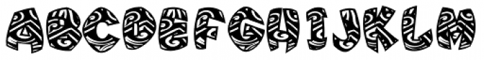 Tribal Maori Black Blow Font UPPERCASE