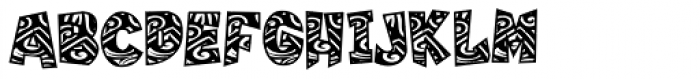 Tribal Maori Black Font UPPERCASE