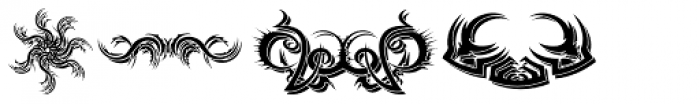 Tribal Tattoos III Font LOWERCASE