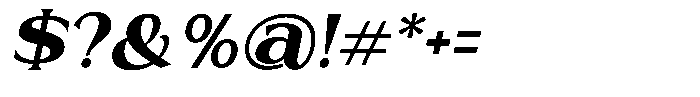 Trickstar Black Italic Font OTHER CHARS