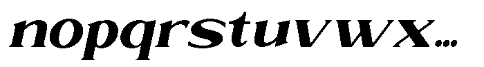 Trickstar Black Italic Font LOWERCASE