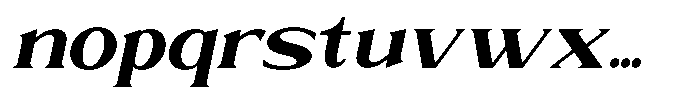 Trickstar Extra Bold Italic Font LOWERCASE