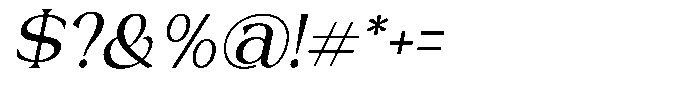 Trickstar Light Italic Font OTHER CHARS