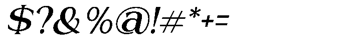 Trickstar Medium Italic Font OTHER CHARS