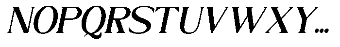 Trickstar Medium Italic Font UPPERCASE