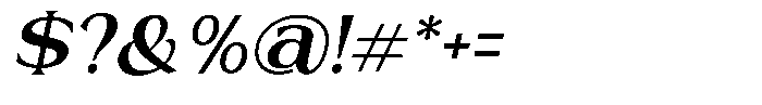 Trickstar Semi Bold Italic Font OTHER CHARS