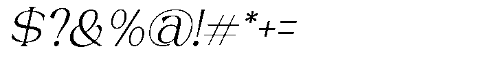 Trickstar Thin Italic Font OTHER CHARS