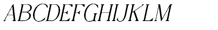 Trickstar Thin Italic Font UPPERCASE