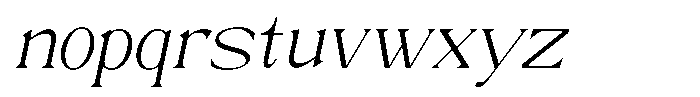 Trickstar Thin Italic Font LOWERCASE