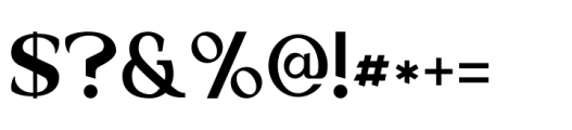 Trige Regular Font OTHER CHARS