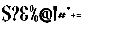 Trinity Note Font OTHER CHARS