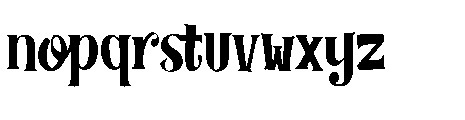 Trinity Note Font LOWERCASE