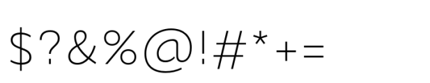 Trism Extra Light Font OTHER CHARS