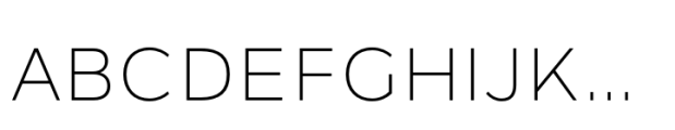 Trism Extra Light Font UPPERCASE