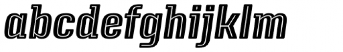 Triump Black inline Italic Font LOWERCASE
