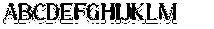 Trivelas 21 3D Extrude Font UPPERCASE