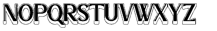 Trivelas 21 3D Extrude Font UPPERCASE