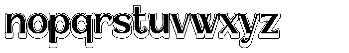 Trivelas 21 3D Extrude Font LOWERCASE