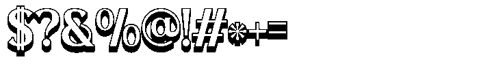 Trivelas 21 3D Regular Font OTHER CHARS