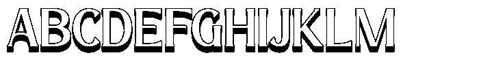 Trivelas 21 3D Regular Font UPPERCASE