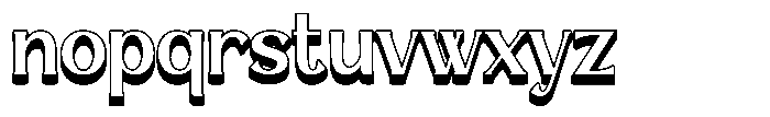 Trivelas 21 3D Regular Font LOWERCASE