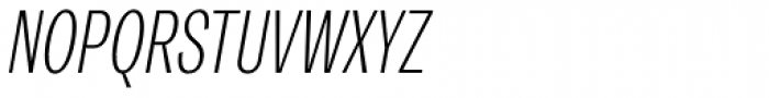Trivia Gothic C1 Condensed Thin Italic Font UPPERCASE