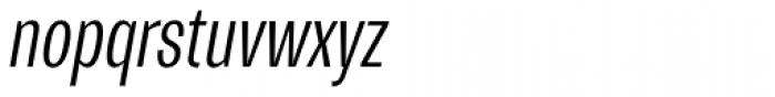 Trivia Gothic C2 Condensed Light Italic Font LOWERCASE