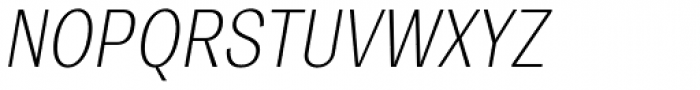 Trivia Gothic S1 SemiCondensed Thin Italic Font UPPERCASE