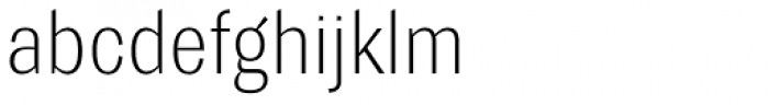 Trivia Gothic S1 SemiCondensed Thin Font LOWERCASE