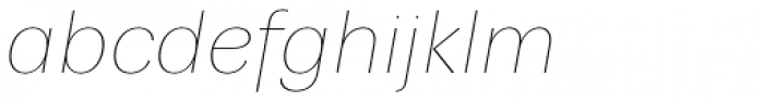 Trivia Sans Hairline Italic Font LOWERCASE
