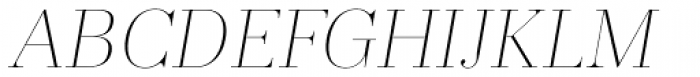 Trivia Serif Hairline Italic Font UPPERCASE