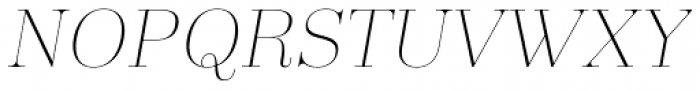 Trivia Serif Hairline Italic Font UPPERCASE