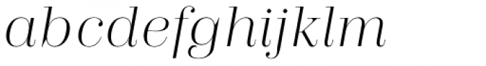 Trivia Serif Light Italic Font LOWERCASE