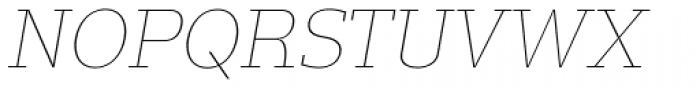 Trivia Slab Hairline Italic Font UPPERCASE