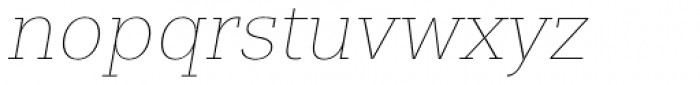 Trivia Slab Hairline Italic Font LOWERCASE