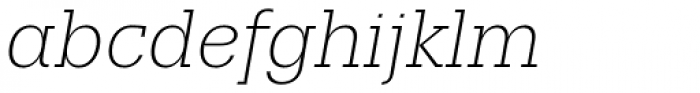 Trivia Slab Light Italic Font LOWERCASE
