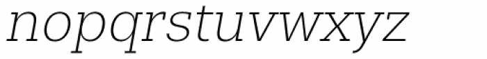 Trivia Slab Light Italic Font LOWERCASE