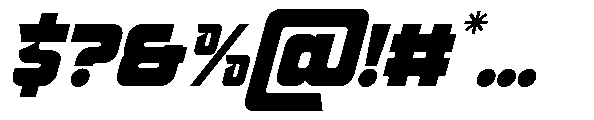 Trivox Slant Font OTHER CHARS