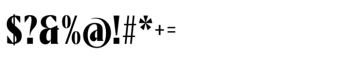 Trona Heavy Font OTHER CHARS