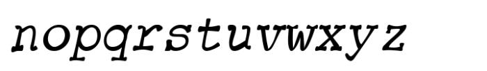 Trovoada Mono Condensed Italic Font LOWERCASE