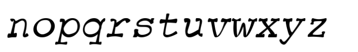Trovoada Mono Italic Font LOWERCASE