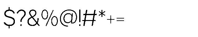 True Arabic Light Font OTHER CHARS