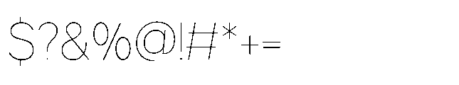 True Arabic Thin Font OTHER CHARS