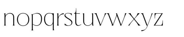 True Rose Thin Font LOWERCASE