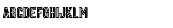 Truens one inline shadow Font UPPERCASE