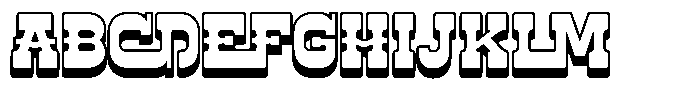Truewild 3 D Extrude Font UPPERCASE